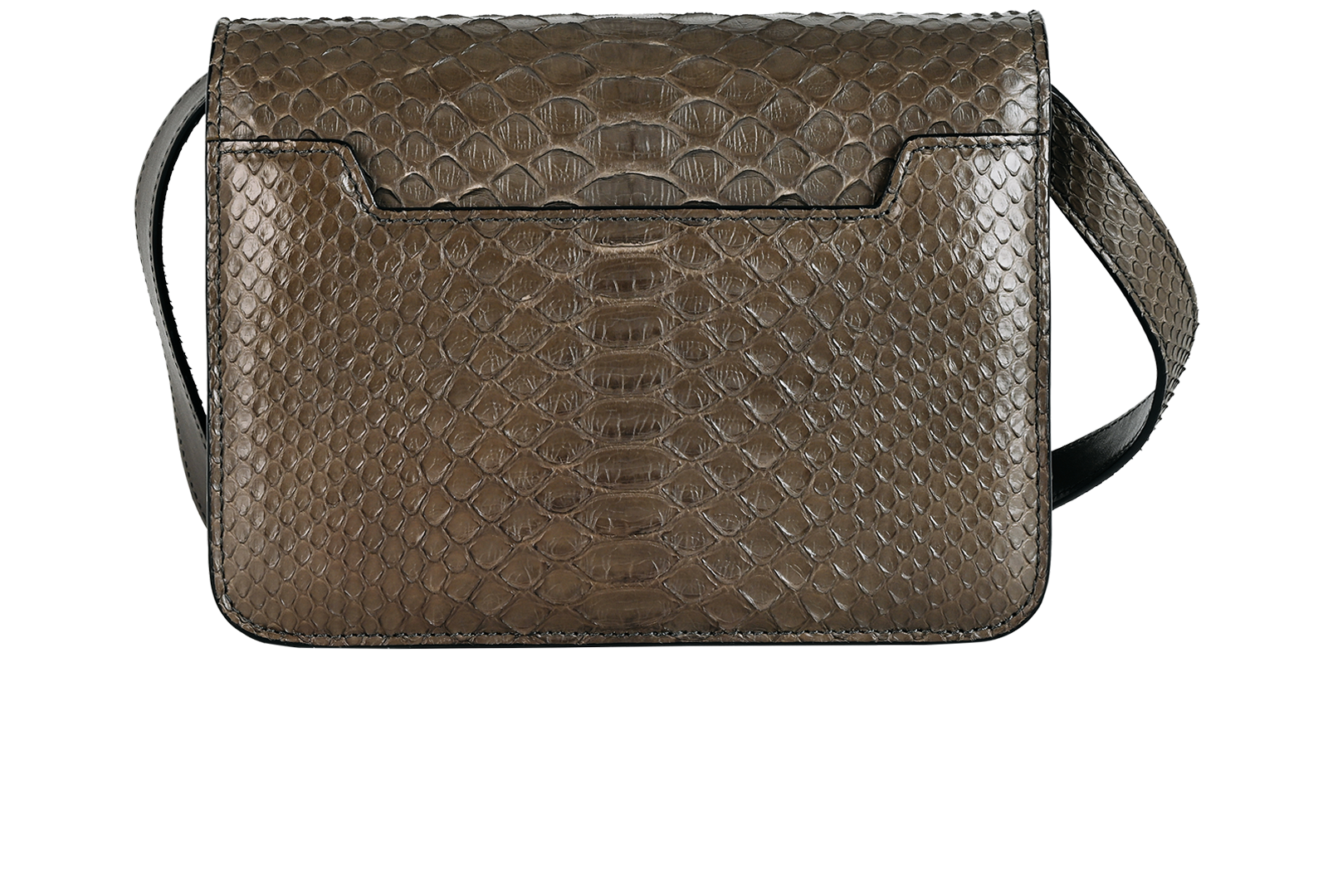 Natalia Crossbody Bag, &pound;550, Handbags, Grey, Python, Back view